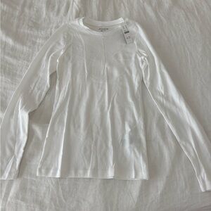 J. Crew Classic White Long Sleeve Tee